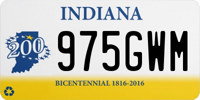 IN license plate 975GWM
