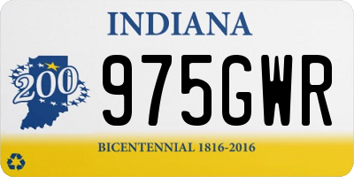 IN license plate 975GWR