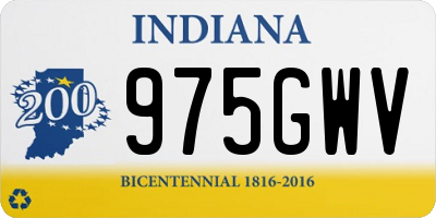 IN license plate 975GWV