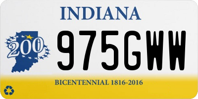 IN license plate 975GWW