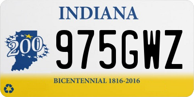 IN license plate 975GWZ