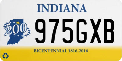 IN license plate 975GXB
