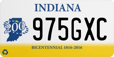 IN license plate 975GXC