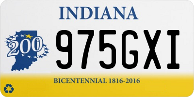 IN license plate 975GXI