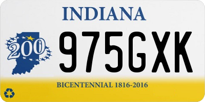 IN license plate 975GXK