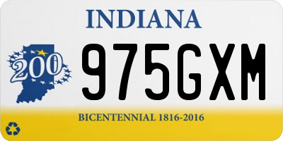 IN license plate 975GXM