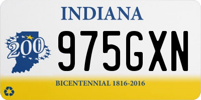 IN license plate 975GXN