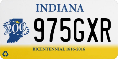 IN license plate 975GXR
