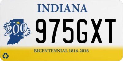 IN license plate 975GXT