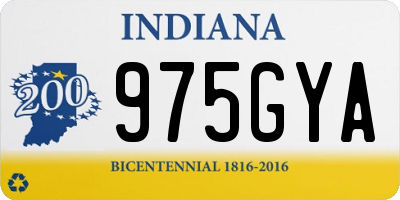 IN license plate 975GYA