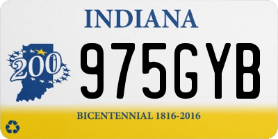 IN license plate 975GYB