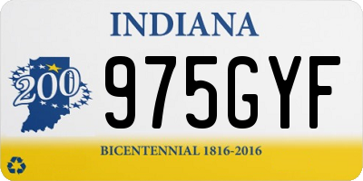 IN license plate 975GYF