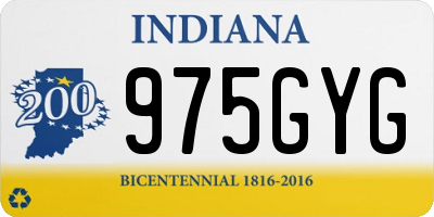 IN license plate 975GYG