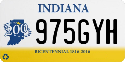IN license plate 975GYH