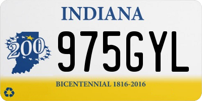 IN license plate 975GYL