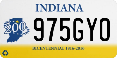 IN license plate 975GYO