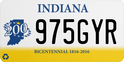 IN license plate 975GYR