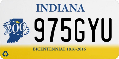 IN license plate 975GYU
