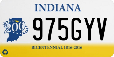 IN license plate 975GYV