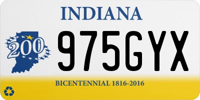 IN license plate 975GYX