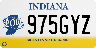 IN license plate 975GYZ