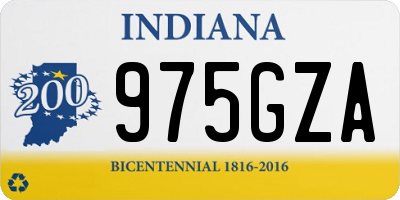 IN license plate 975GZA