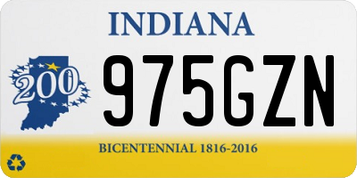 IN license plate 975GZN