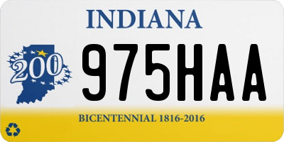IN license plate 975HAA