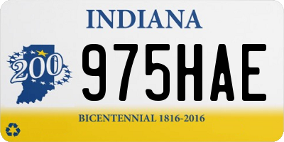 IN license plate 975HAE