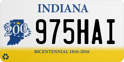 IN license plate 975HAI