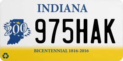 IN license plate 975HAK
