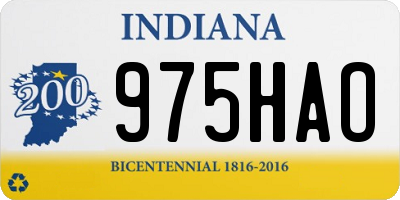 IN license plate 975HAO