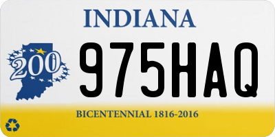 IN license plate 975HAQ