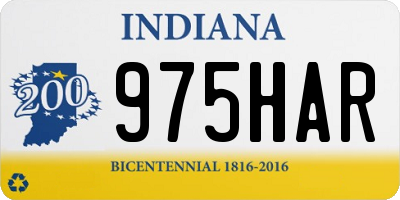 IN license plate 975HAR