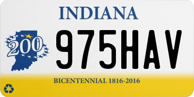 IN license plate 975HAV