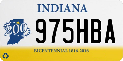 IN license plate 975HBA