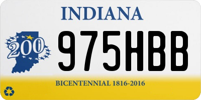 IN license plate 975HBB