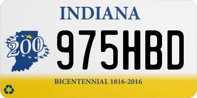 IN license plate 975HBD