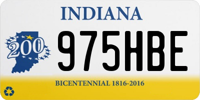 IN license plate 975HBE