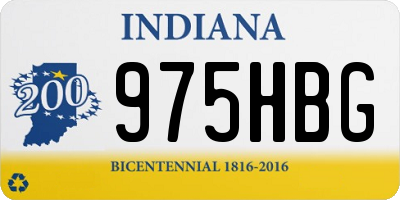 IN license plate 975HBG