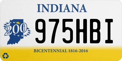 IN license plate 975HBI