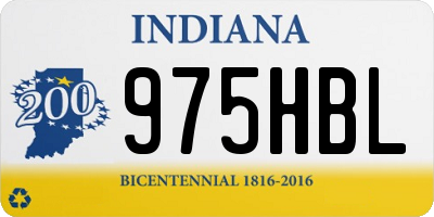 IN license plate 975HBL
