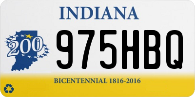 IN license plate 975HBQ