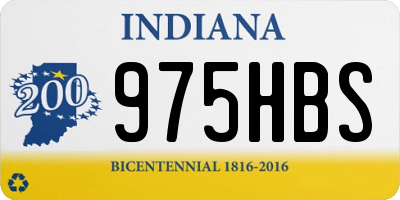 IN license plate 975HBS