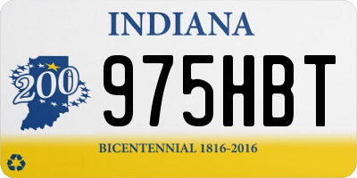 IN license plate 975HBT