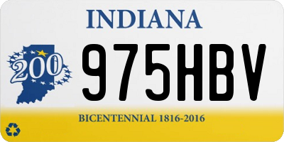 IN license plate 975HBV