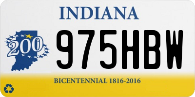 IN license plate 975HBW