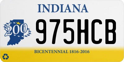 IN license plate 975HCB
