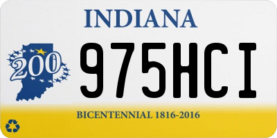 IN license plate 975HCI