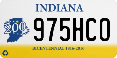 IN license plate 975HCO